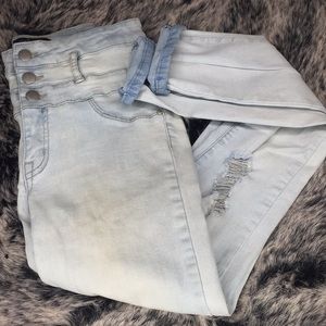 Charlotte Russe Refuge HW distressed denim